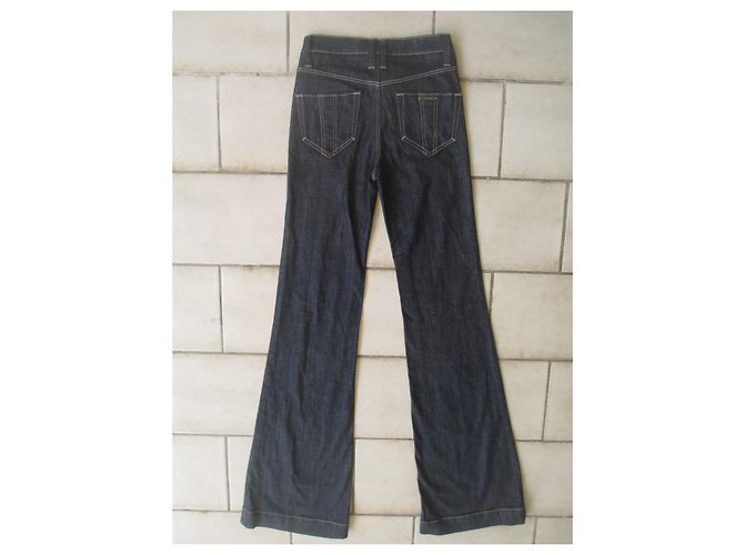 Vaqueros Burberry Brit Wiltshire Flare de Cintura Alta Azul Marino - vista 2