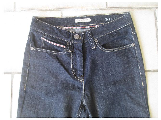 Vaqueros Burberry Brit Wiltshire Flare de Cintura Alta Azul Marino - vista 3