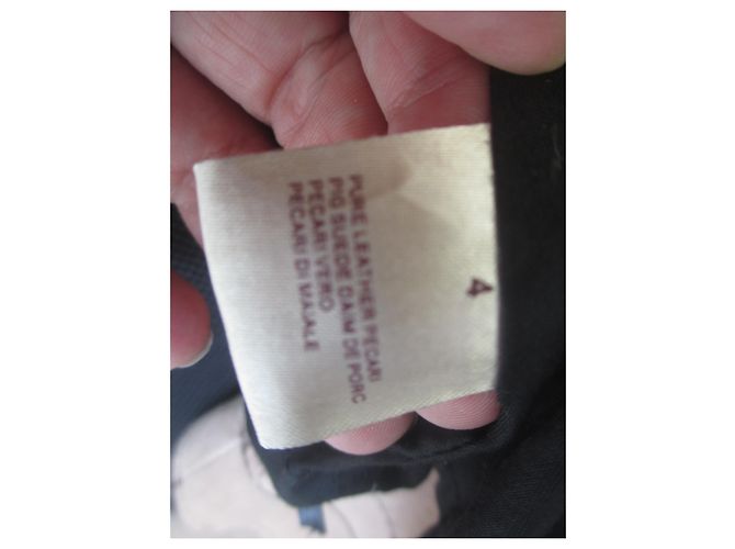 Autre Marque China Belgian Jacke aus Pécari Leder Beige - Ansicht 11