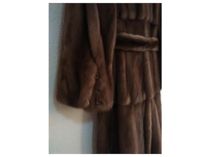 FENDI Abrigo reversible de piel de visón salvaje Coñac - vista 10