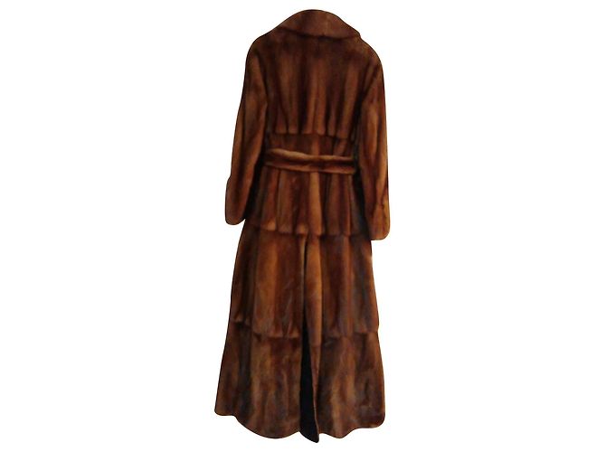 FENDI Abrigo reversible de piel de visón salvaje Coñac - vista 2
