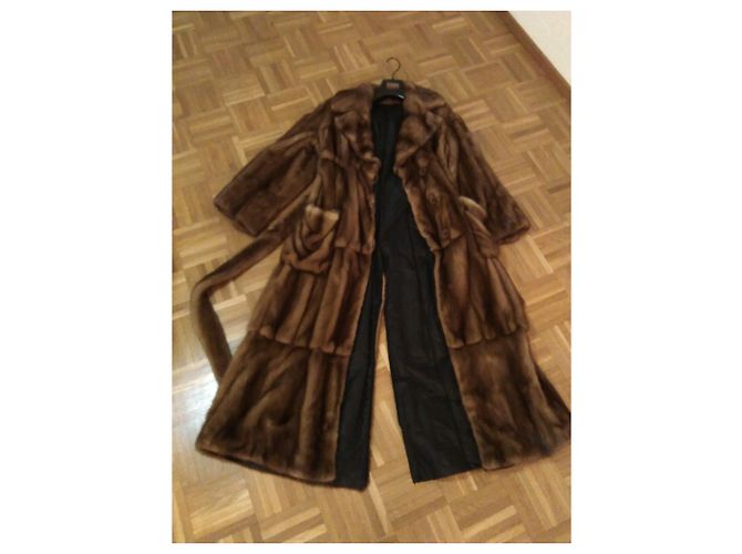 FENDI Abrigo reversible de piel de visón salvaje Coñac - vista 3