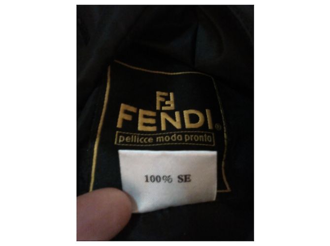 FENDI Abrigo reversible de piel de visón salvaje Coñac - vista 4