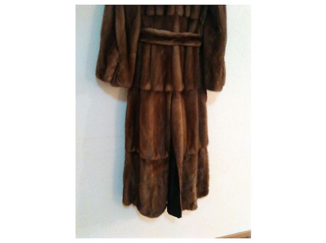 FENDI Abrigo reversible de piel de visón salvaje Coñac - vista 9