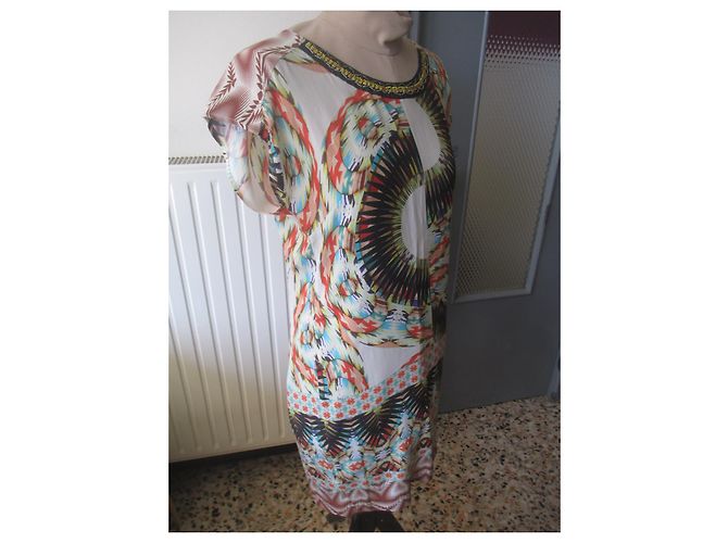 Autre Marque Seidenkleid mehrfarbig Mehrfarben - Ansicht 2