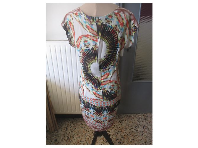 Autre Marque Seidenkleid mehrfarbig Mehrfarben - Ansicht 3