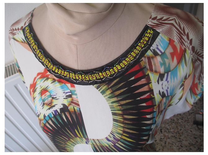 Autre Marque Seidenkleid mehrfarbig Mehrfarben - Ansicht 4