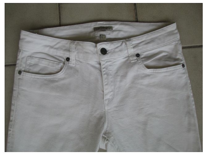 Pantalones 7/8 Burberry de algodón blanco - vista 3