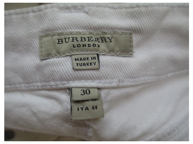 Pantalones 7/8 Burberry de algodón blanco - vista 4