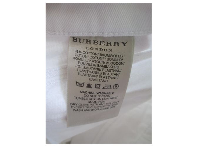Pantalones 7/8 Burberry de algodón blanco - vista 5