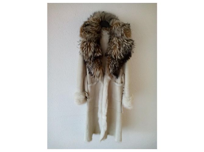 VALENTINO SHEARLING & WOLF FUR COAT - vista 5