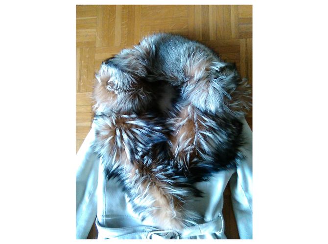 VALENTINO SHEARLING & WOLF FUR COAT - vista 8