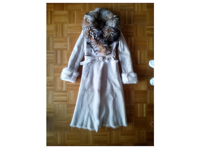 VALENTINO SHEARLING & WOLF FUR COAT - vista 9