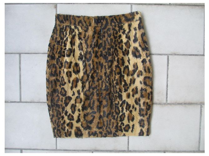 Autre Marque Falda recta Christian Llinares de terciopelo estampado leopardo Estampado de leopardo - vista 2
