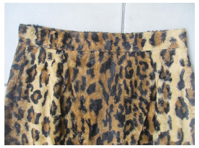 Autre Marque Falda recta Christian Llinares de terciopelo estampado leopardo Estampado de leopardo - vista 3