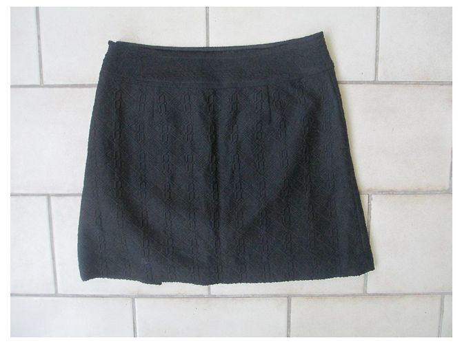 Falda de lana plisada negra Milly Negro - vista 2