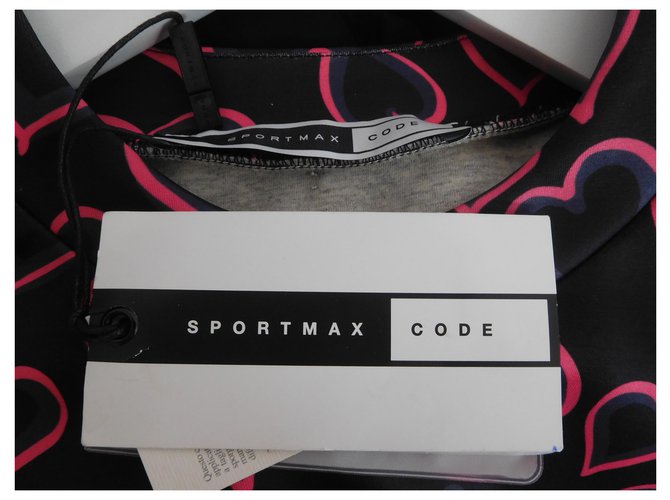 Camicetta Max Mara Sport Max Nera con Cuori Nero - vista 3