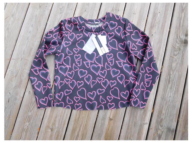 Camicetta Max Mara Sport Max Nera con Cuori Nero - vista 5