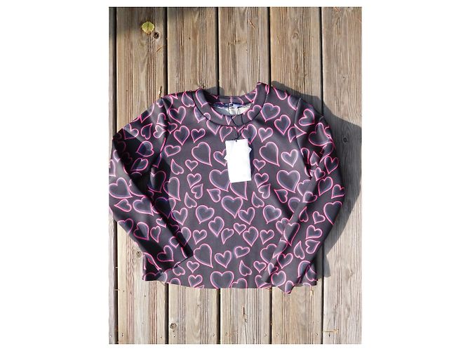 Camicetta Max Mara Sport Max Nera con Cuori Nero - vista 6