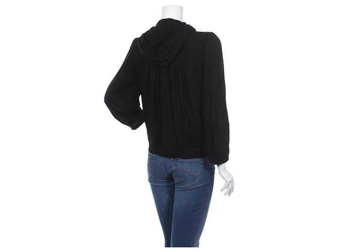 Marc by Marc Jacobs Kapuzenpullover Schwarz Wolle Tencel L - Ansicht 2