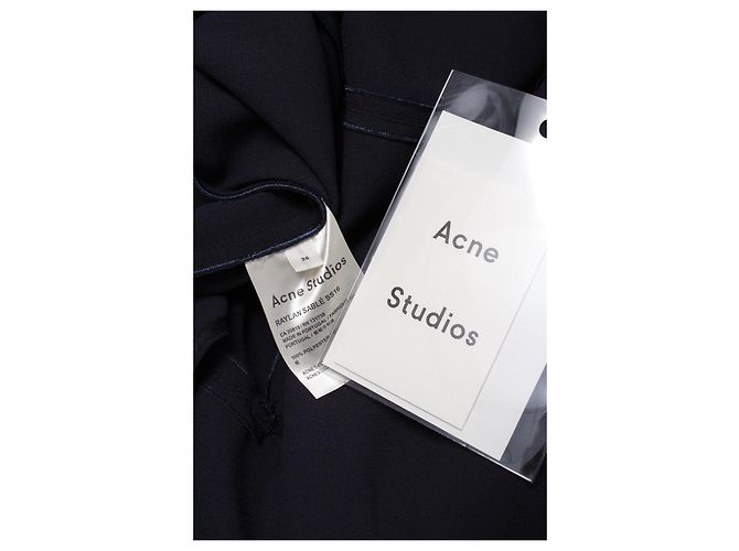 Acne Kleid Marineblau aus Polyester Größe 36 - Ansicht 3