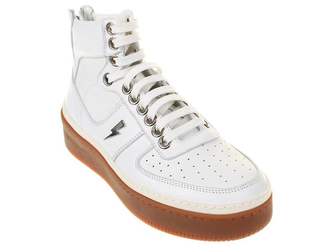 Sneakers Neil Barrett in pelle bianca Bianco - vista 2