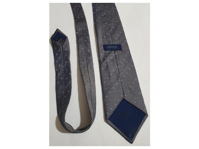 Cravatta in seta blu Kenzo Home - vista 3