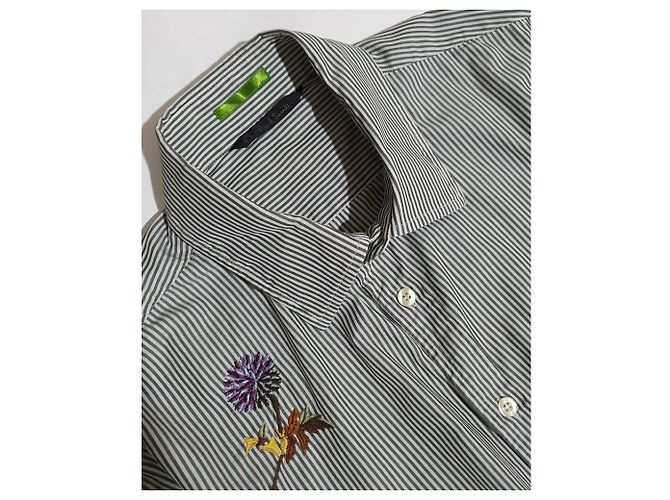 Camicia Paul Smith a righe in cotone con ricami Multicolore - vista 3
