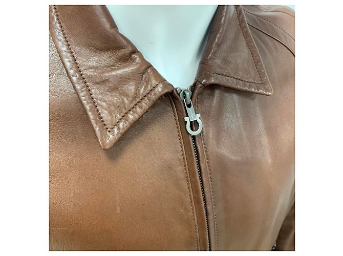 Salvatore Ferragamo Leather bomber jacket - view 14