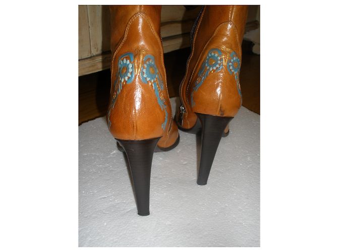 Stivaletti Le Silla in pelle color cognac 38 - vista 6