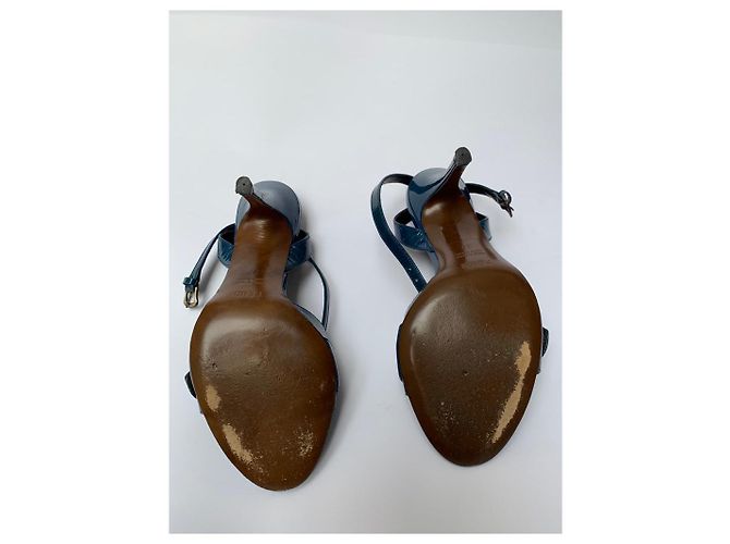 Fendi Pumps aus blauem Lackleder Absatz 7 cm Marineblau - Ansicht 3