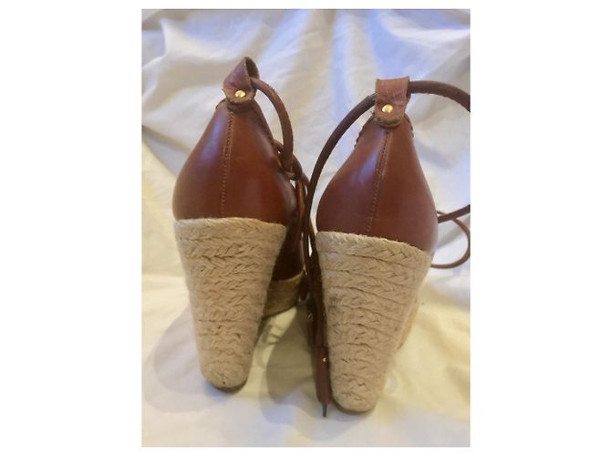Peeptoes con zeppa Sergio Rossi Marrone - vista 5
