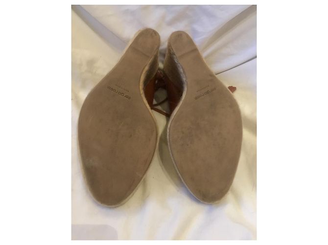 Peeptoes con zeppa Sergio Rossi Marrone - vista 7