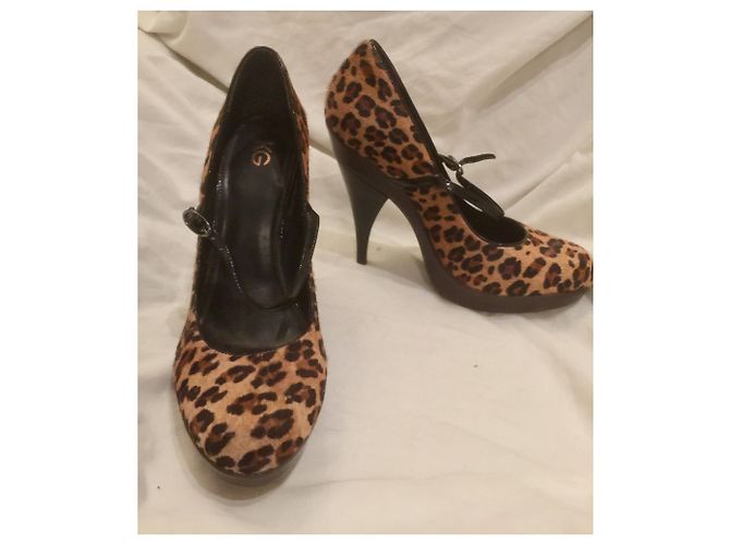 Kurt Geiger Kalbsleder im Pony-Stil Mary Janes Leopardenprint - Ansicht 3