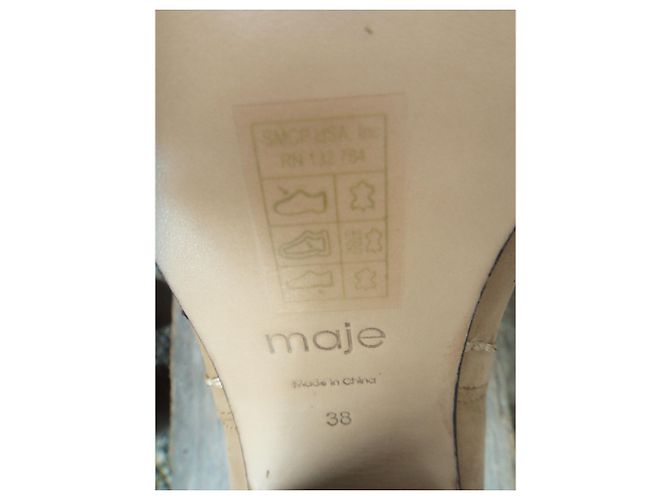 Botines Maje Olivette de piel beige 38 - vista 2