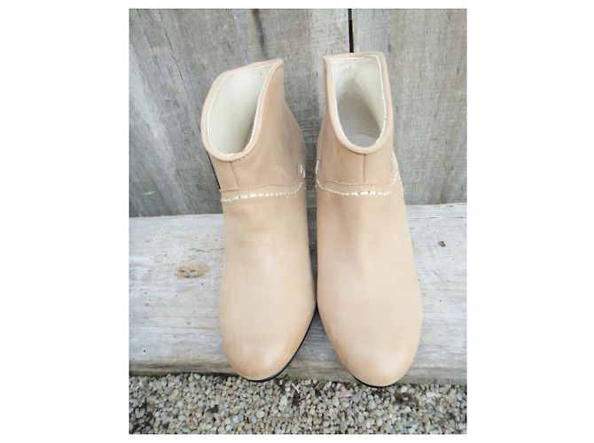 Botines Maje Olivette de piel beige 38 - vista 5