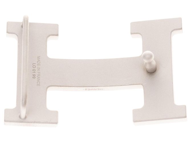 Hermès Gürtelschnalle 5382 in matt silber - Ansicht 2