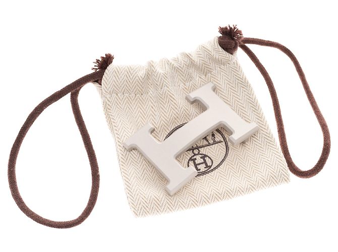 Hermès Gürtelschnalle 5382 in matt silber - Ansicht 6