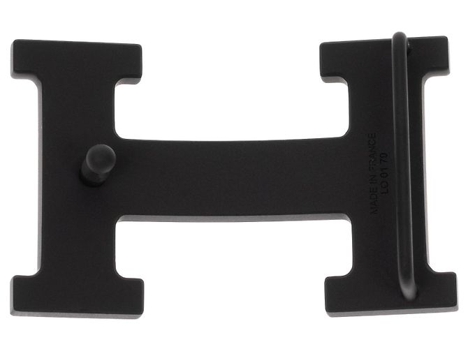 Hermès Gürtelschnalle 5382 in mattschwarzem PVD - Ansicht 2