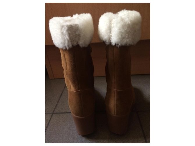 Chloé Stiefeletten aus Hirschleder Caramel 40 Karamell - Ansicht 7
