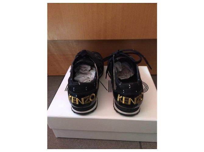 Sneakers Kenzo in pelle nera 37 Nero - vista 3