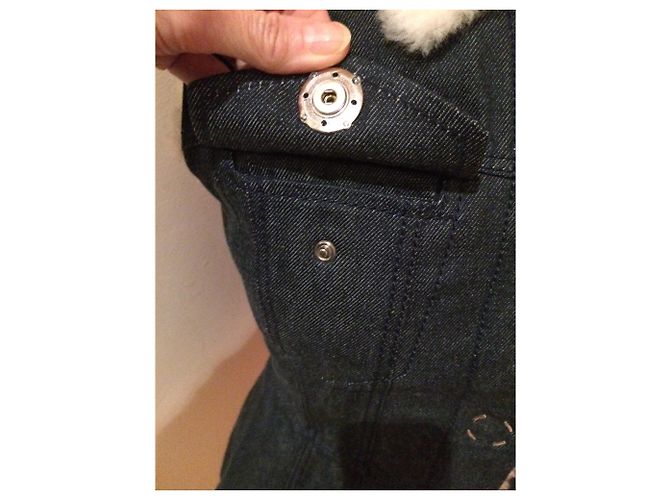 Acne Jeansjacke Blau mit Schafsfutter Größe 36 - Ansicht 3