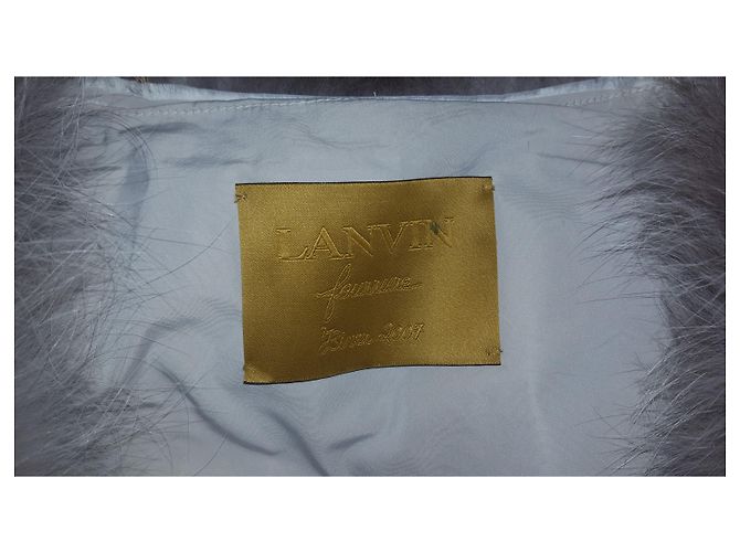 Abrigo de piel de zorro beige Lanvin - vista 5
