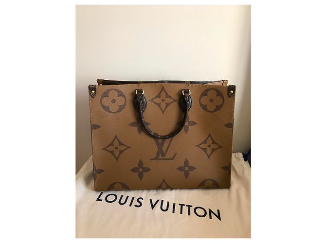 Borsa a mano Louis Vuitton Onthego Marrone Pelle - vista 2