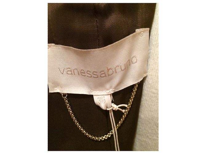 Abrigo Vanessa Bruno Caqui de Lana Talla 36 - vista 5