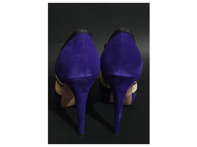 Escarpins John Richmond en daim multicolores - vue 4