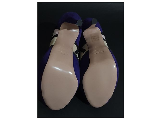 Escarpins John Richmond en daim multicolores - vue 5