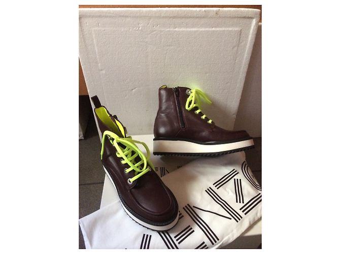Botines Kenzo de cuero marrón talla 36 Castaño - vista 2