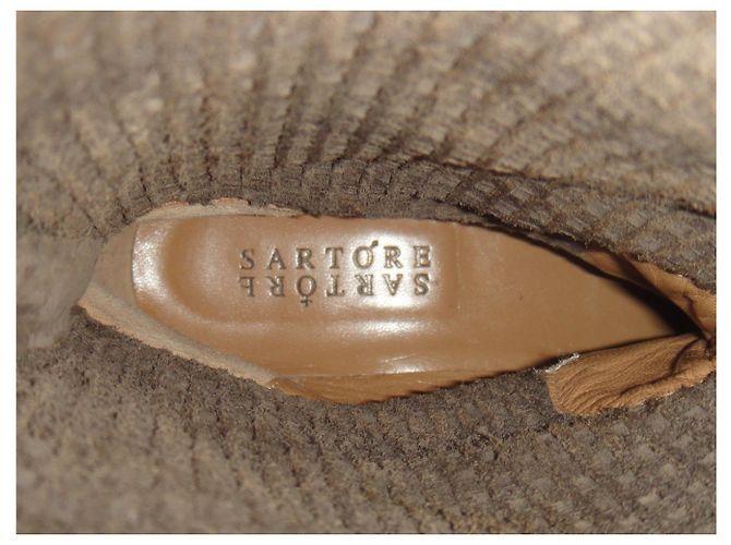 Sartore geflochtene Lederstiefel hellbraun Größe 38 - Ansicht 2