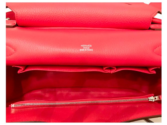 HERMÈS: borsa JYPSIÈRE 33 cm Come nuovo Corallo - vista 12